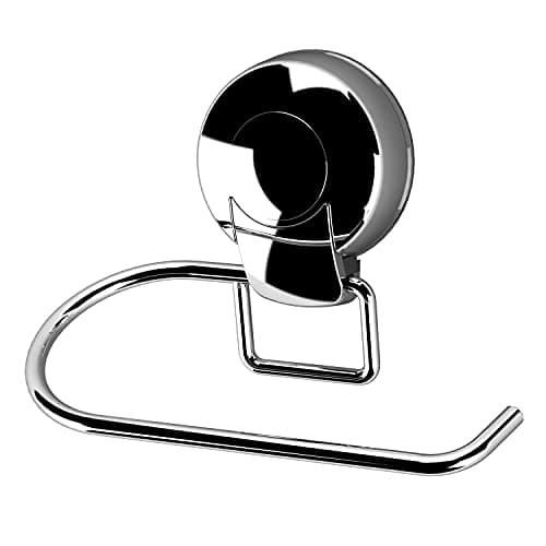 Image of Showerdrape Suction Cup Toilet Roll Holder Wall Mounted Toilet Paper Storage For Bathrooms, Kitchen Roll Holder, Chrome Bathroom Accessories For Storing Toilet Rolls Bathroom Storage.