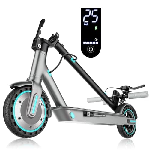 Image of Aimittie Electric Scooter for Adults, 8.5" Tires, Powerful 350W Motor, Max 35KM Long Range, Top Speed 25Km/h, Lightweight and Foldable Scooter, Dual Lighting System and Drum Brake, Smart APP Control