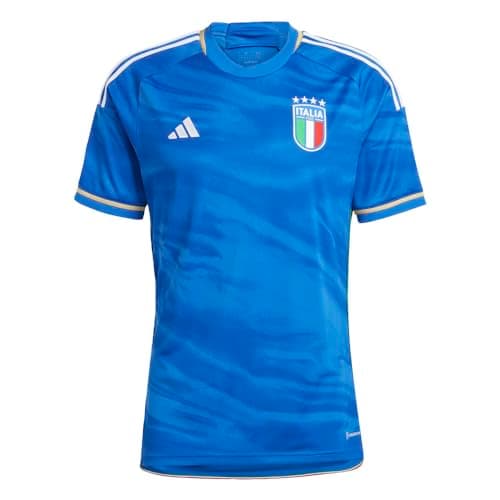 Image of adidas Men's Soccer Italy 2023 Home Jersey, Blue, Large
