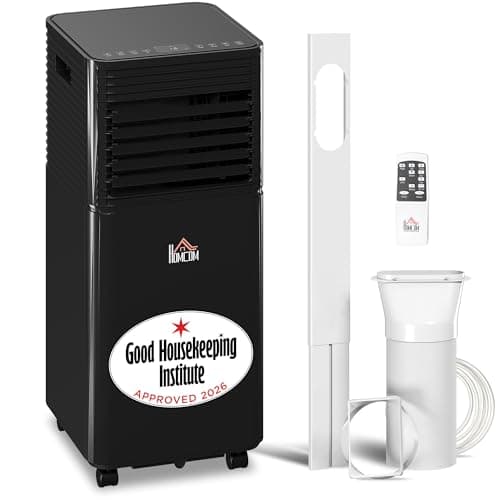 Image of HOMCOM Portable Air Conditioner 5000 BTU, 4-in-1 Cooling, Fan, Dehumidifier & Sleep Mode, Mobile Air Conditioning Unit with Remote, 24H Timer, Window Kit for 18㎡, Good Housekeeping Institute Approved