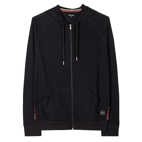 Image of Paul Smith Men's Artist Stripe Jersey Hoodie Sweatshirt, Black, S