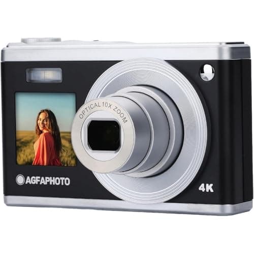 Image of AGFA PHOTO Realishot DC9200 - Appareil Photo Numérique Compact, 24 MP, Vidéo 4K, Zoom Optique 10x, Ecran Double 2,8" + 1,54", Capteur CMOS, Stabilisation d'Image, Batterie Lithium - Noir