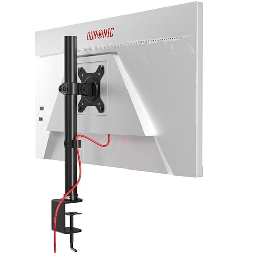 Image of Duronic Single Monitor Arm DM151X1 Height Adjustable Monitor Stand Riser Clamp for 13”-32” PC screens Monitors Desk Mounts with VESA Monitors Mount with 8kg capacity Stand for Desk Gaming