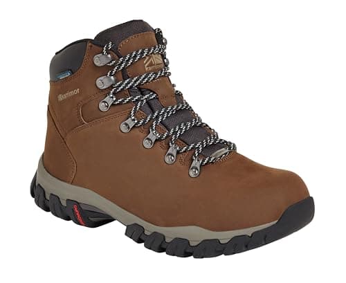 Image of Karrimor Men's Mendip 3 Nb Weathertite Dark Brown Uk 12 High Rise Hiking Boots, Dark Brown, UK