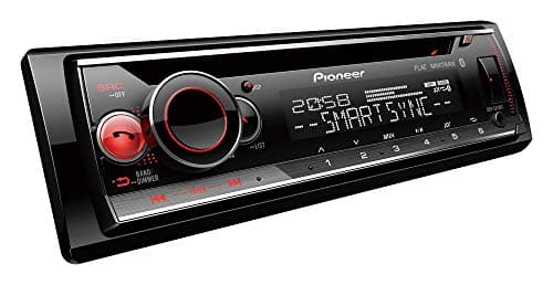 Image of Pioneer DEH-S520BT 1-DIN CD Tuner with Bluetooth, multi colour illumination, USB, Spotify, Pioneer Smart Sync App and compatible with Apple and Android devices.
