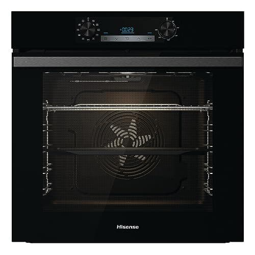 Image of Hisense BI64211PB 77 Litre Built In Electric Single Oven With Pyrolytic Cleaning, Pizza Mode, Multiphase Cooking- Black 22x23x23 inches (LxWxH) - A+ Rated, Extra Large
