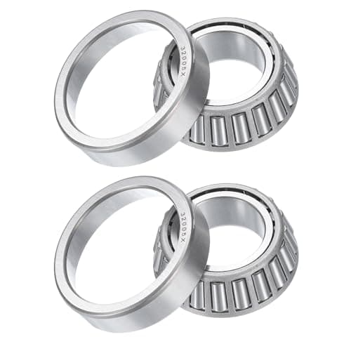 Image of sourcing map 2pcs 32005X Tapered Roller Bearing Cone and Cup, 25mm Bore x 47mm OD x 15mm Thick, Chrome Steel Taper Bearing Set, ABEC-3