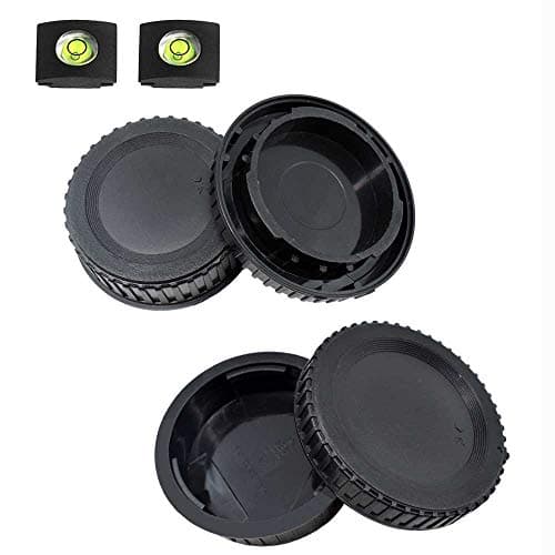 Image of Front Body Cap and Rear Lens Cap Cover for Nikon D7500 D7200 D7100 D7000 D5600 D5300 D5200 D5100 D3500 D3400 D3300 D3200 D3100 D850 D810 D800 D750 D600 D90 D80 More Nikon F Mount BF-1B