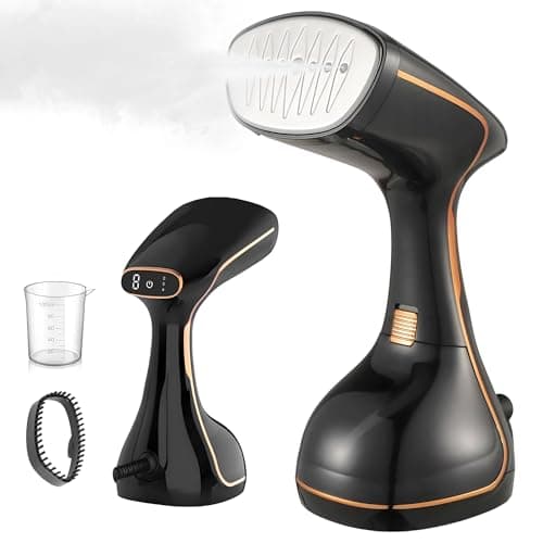 Image of 1500W Clothes Steamer, Portable Handheld Steamer for Clothes, Deep Wrinkle Removal, Garment Steamer with 320 ml Water Tank and 3 Steam Modes for Home, Office & Travel (Black)