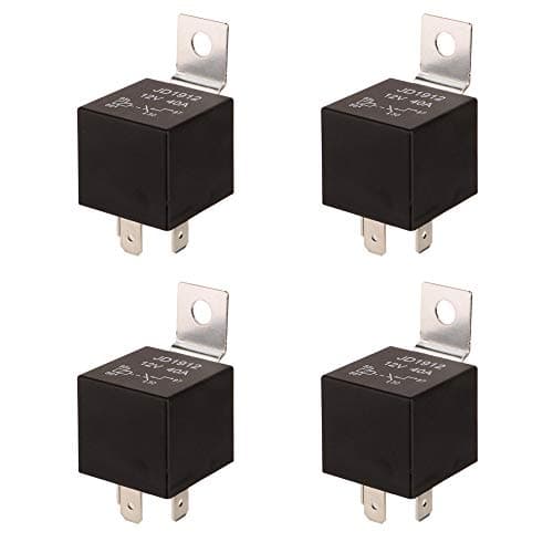 Image of Gebildet 4pcs JD1912 Car Relay Harness 12V 40A 4 Pin SPST with Built-in Diode for Automotive Truck Van Motorcycle Boat