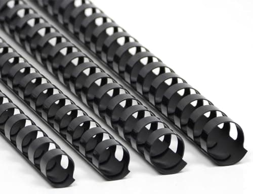 Image of RAYSON Binding Combs, 125-200 Sheet, 16 mm 20 mm 22 mm 25 mm, Multi-Size, 21 Ring, A4, Black, Pack of 40