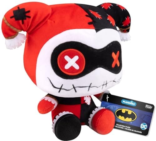 Image of Funko Pop! Plush: Patchwork – Harley Quinn​ (7") - DC Comics - Collectable Soft Toy - Birthday Gift Idea - Official Merchandise - Stuffed Plushie for Kids and Adults - Ideal for Comic Books Fans