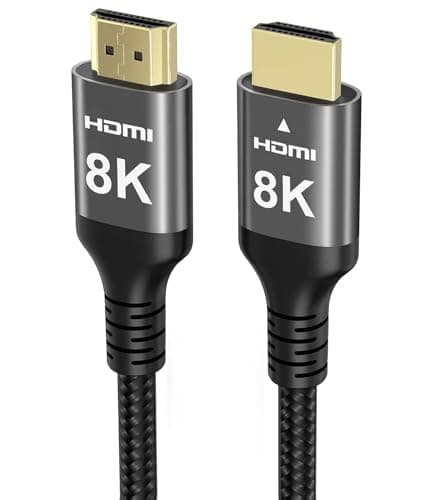 Image of Ubluker 8k HDMI Cable 15m, Nylon Braided High Speed HDMI® Cable 4k 120Hz 2k 165Hz 8k 60Hz 12bit eARC ARC Dolby Atmos HDR10+ HDCP2.3 Compatible for Gaming PC TV Soundbar Monitor Laptop Mac PS5 X-box