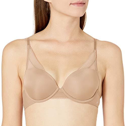 Image of Pretty Polly Women's Naturals High Apex Moulded Bra Molded, Opaque, Beige (Crème Brulee), 32B
