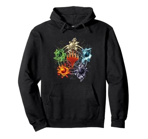 Image of Magic: The Gathering Mana Symbols Epic Poster Pullover Hoodie