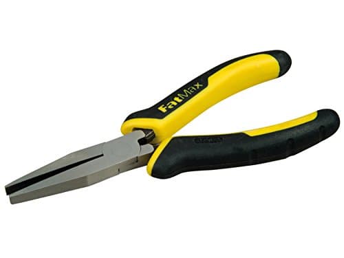 Image of Stanley 0-84-495 6-inch FatMax 150mm Flat Nose Pliers,Black/Yellow