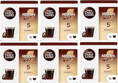 Image of NESCAFÉ Gold Blend Coffee pods by NESCAFÉ DOLCE GUSTO x16 (Pack of 6, Total 96 Pods)