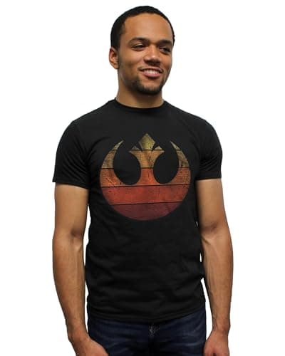 Image of Rebel Alliance Rebellion Last Jedi Luke Rey Leia Chewbacca R2D2 Adult Tee Graphic T-Shirt for Men Tshirt Apparel Clothing (Premium Black, X-Large)