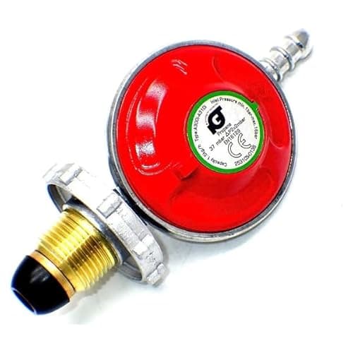 Image of Propane Gas Regulator 37 mbar with Handwheel | POL Connection | 1.5 kg/h Low‑Pressure LPG Regulator | 8 mm Hose Tail | For BBQs, Patio Heaters, Camping Stoves & Outdoor Gas Appliances