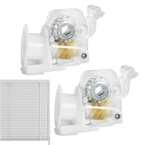 Image of Blind Tilt Mechanism Replacement - Tilt Mechanism For Hexagonal Rod Set Of 2 Low Profile Cord Tilt Control With Transparent Thin Lines Drapery Accessories For Office Installation Interior Design Use