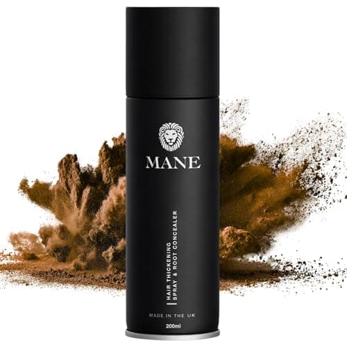 Image of Mane Micro-Mineral Hair Thickening Spray & Root Touch Up Spray, Instant Volume & Root Cover Up for Thinning or Fine Hair, Lightweight Buildable Coverage for Men & Women, Hazel, 200 ml