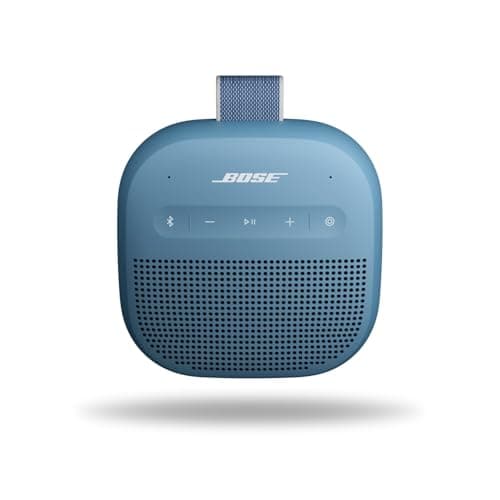 Image of Bose SoundLink Micro Portable Bluetooth Speaker (2nd Gen), Wireless Outdoor Speaker, Up to 12 Hours Battery Life, Waterproof and Dustproof, Blue Dusk