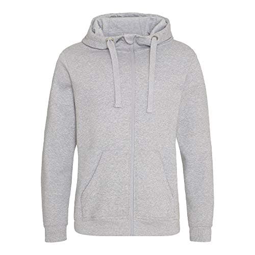 Image of AWDis Just Hoods JH150 Heavyweight Zoodie - Heather Grey - XS