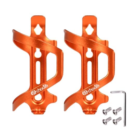 Image of Chooee Bicycle Water Bottle Cage,Aluminum Bike Water Bottle Holder for Road Bikes Mountain Bikes 2-Pack Orange
