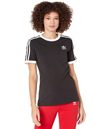 Image of adidas Originals,womens,3-Stripes Tee,Black,Small
