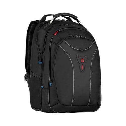 Image of Wenger Carbon 30 Litre Laptop Backpack with Carrying Handle, Padded Shoulder Straps, 17 Inch Laptop Sleeve, For Work, School, Travel, Black, 600637