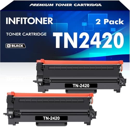 Image of TN2420 TN-2420 MFC L2710DW Toner: Compatible with Brother HL-L2350DW HL L2350DW DCP-L2530DW MFC-L2710DN HL-L2310D MFC-L2750DW DCP-L2750DW DCP-L2510D MFC-L2730DW HL-L2375DW TN2410 2-Pack Black
