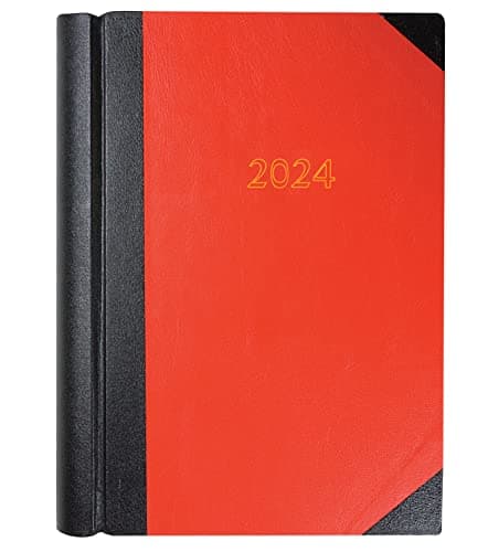 Image of Collins 42 Diary A4 2 Page Per Day 2024 Red 42.15-24