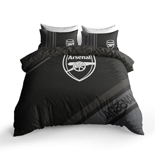 Image of FOCO Officially Licensed Arsenal FC Dark Rayz Reversible Double Duvet Cover Set with Pillowcases