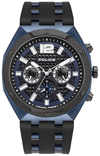 Image of Police Watches kediri Mens Analogue Quartz Watch with Silicone Bracelet PL.15995JSBLU-03P