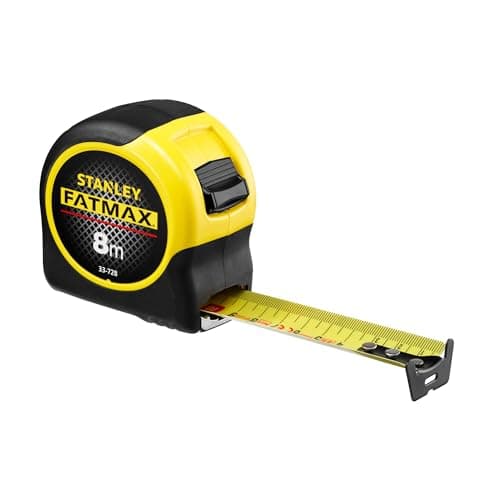 Image of STANLEY Tape Measure Blade Armor 8 M Metric Shock Resistant with Mylar Coating and Cushion Grip 0-33-728