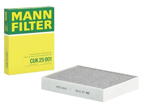 Image of MANN-FILTER CUK 25 001 Cabin Air Filter - Pollen Filter with Activated Carbon - for Cars + Transporters