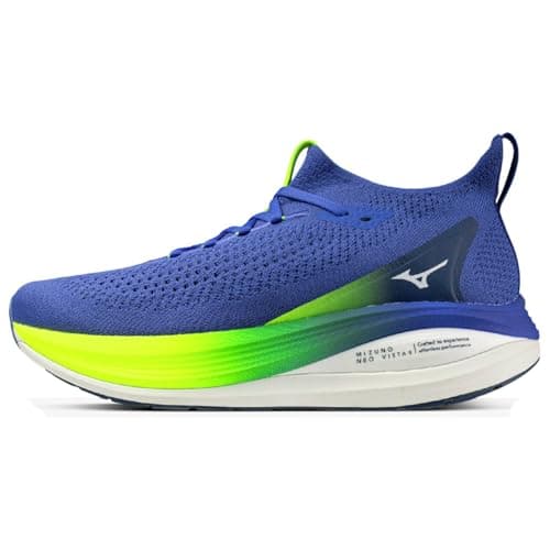 Image of Mizuno Neo Vista 2 Men's Running Shoes, Dazzling Blue/White/Lightning - 9 UK