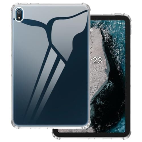 Image of OAGELIM Case Compatible with Nokia T20 10.4 2021, Lightweight Soft TPU, Anti-Scratch Ultra Slim Protective Tablet Cover, Shockproof Shell Impact Resistant(Clear)