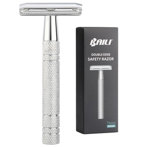 Image of BAILI Double Edge Safety Razor Reusable Manual Rust-proof Stainless DE Wet Shaving for Men Women Beard Bikini Armpit Leg Hair Removal BDB2D