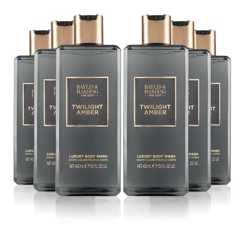 Image of Baylis & Harding The Edit Twilight Amber Body Wash, 400 ml (Pack of 6) - Vegan Friendly