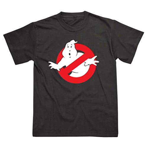 Image of No Ghost Logo Inspired by Ghostbusters Printed Cotton T-Shirt Medium Black