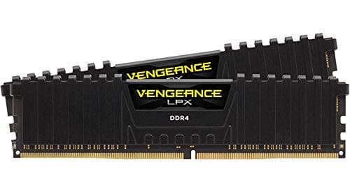 Image of Corsair CMK32GX4M2B3200C16 Vengeance LPX 32 GB (2 x 16 GB) DDR4 3200 MHz C16 XMP 2.0 High Performance Desktop Memory Kit - Black