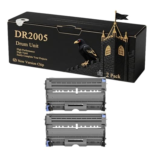Image of DR2005 Drum Unit Compatible for Brother HL-2035 HL-2037 HL-2037E Printers, With Chip, 12000 Pages, Vibrant Colours (2-Pack Black)