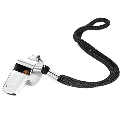 Image of Whistle Professional 6 Metal Referee Whistles Strong Whistle for Match School Home Use, 1 Piece, Silver, 45 x 18 mm