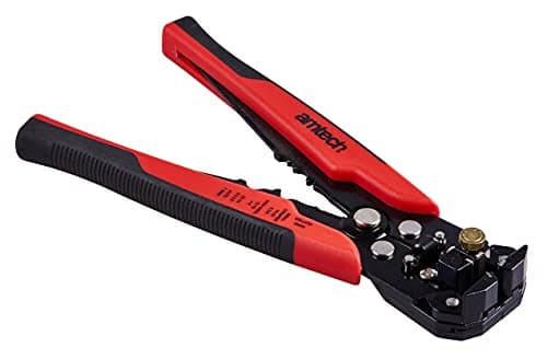 Image of Amtech Automatic Wire Stripper with Crimper, Chrome-Moly Jaws, Spring-Loaded, 0.2 6 mm Range for Electrical Work