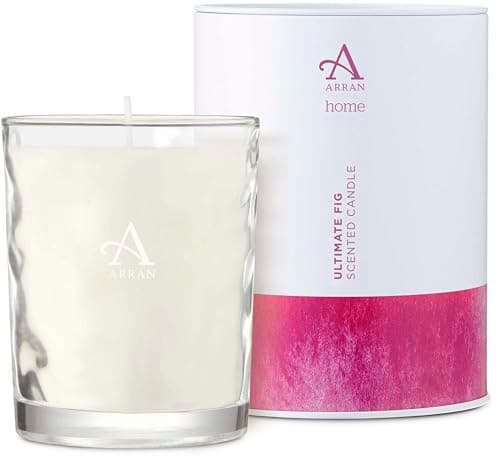 Image of Arran Sense of Scotland Ultimate Fig Scented Glass Candle (35cl) with Sweet Cassis Fig and Green Leaf Rested on a Base of Cedar Approx 35hr Burn Time
