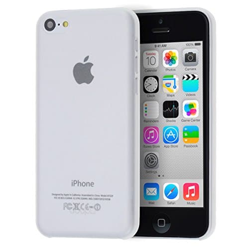 Image of doupi UltraSlim Cover for iPhone 5C, Fine Mat Feather Light Bumper Protector Sleeve Skin Case, White