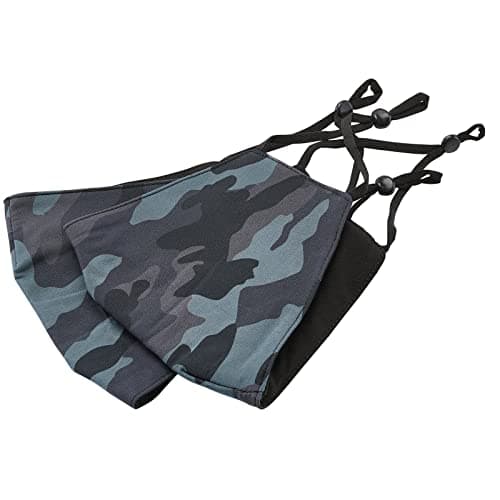 Image of Draper 94962 Fabric Reusable Face Masks, Blue Camo, Pack of 2