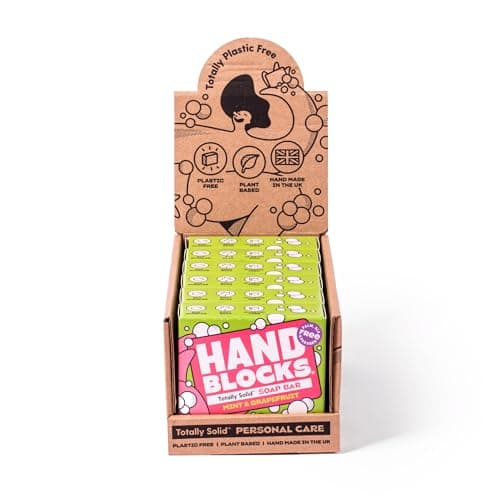 Image of Hand Blocks: Mint & Grapefruit (6 Pack) - Cold Processed Natural Soap Bars - Plastic, Palm, SLS, SLES & Paraben Free