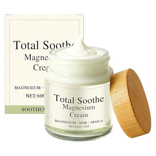Image of Total Relief Magnesium Cream, Fast Absorbing Lightweight Magnesium Cream for Muscle Relaxation & Joint Support, Post-Workout & Nighttime Use, 60g